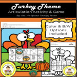 Thanksgiving Speech Therapy Articulation Activity | Madeteachers For Thanksgiving Articulation Worksheets