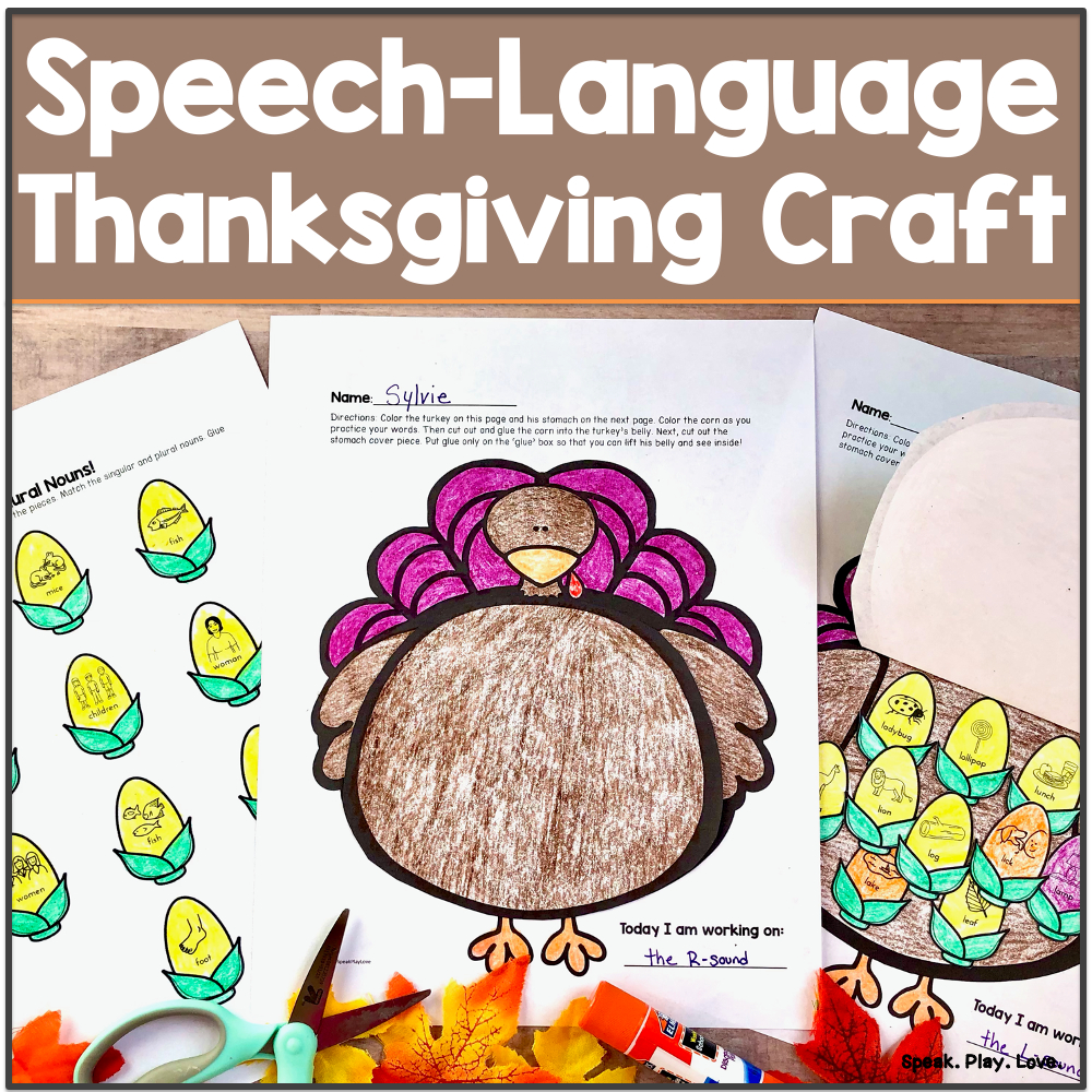 Thanksgiving Speech Therapy Craft - Articulation And Language pertaining to Thanksgiving Articulation Worksheets