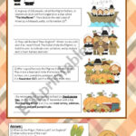 Thanksgiving Story   Esl Worksheetmaestralidia Throughout Thanksgiving Story Worksheet