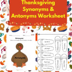 Thanksgiving Synonyms & Antonyms Worksheet Turkey Activities For Pertaining To Thanksgiving Synonyms And Antonyms Worksheet