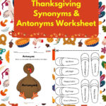 Thanksgiving Synonyms & Antonyms Worksheet Turkey Activities For Regarding Thanksgiving Synonyms Worksheet