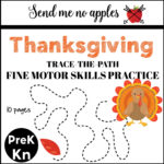 Thanksgiving Trace The Path Fine Motor Activities | Madeteachers With Regard To Thanksgiving Fine Motor Worksheets