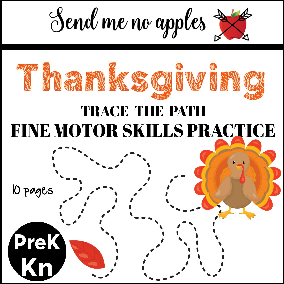 Thanksgiving Trace The Path Fine Motor Activities | Madeteachers with regard to Thanksgiving Fine Motor Worksheets