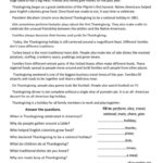Thanksgiving. Traditions.: English Esl Worksheets Pdf & Doc With Regard To Thanksgiving Traditions Worksheet