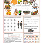 Thanksgiving Vocabulary Exercises Wo…: English Esl Worksheets Pdf Inside Thanksgiving On Thursday Worksheets
