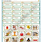 Thanksgiving   Vocabulary   Matching   Esl Worksheetmarãlia Gomes Throughout Thanksgiving Matching Worksheet