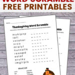 Thanksgiving Word Scramble Free Printable With Answer Key Intended For Unscramble Thanksgiving Words Worksheet
