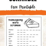 Thanksgiving Word Scramble With Answer Key {Instant Download} With Regard To Thanksgiving Word Scramble Worksheet Answers