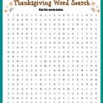 Thanksgiving Word Search (Free Printable!) With Regard To Thanksgiving Puzzle Worksheets