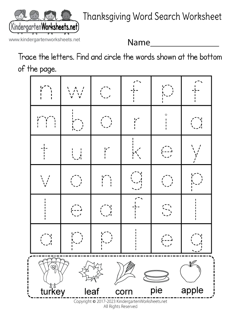 Thanksgiving Word Search Worksheet - Free Printable, Digital, &amp;amp; Pdf in Thanksgiving Nouns Worksheets