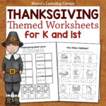 Thanksgiving Worksheet Packet For Kindergarten And First Grade Regarding Thanksgiving Worksheets 1st Grade