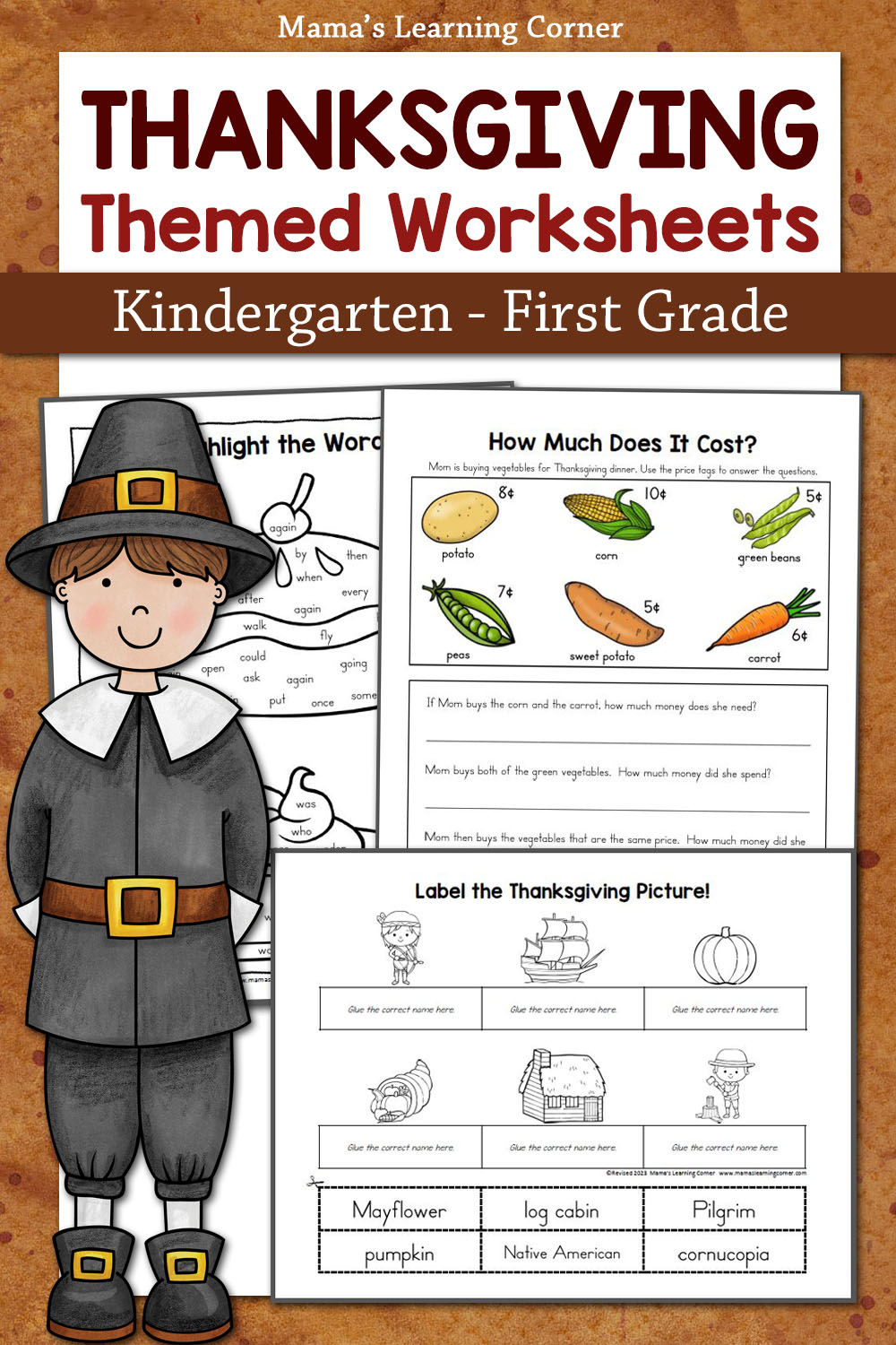 Thanksgiving Worksheets For Kindergarten And First Grade (Free within 1st Grade Thanksgiving Worksheets