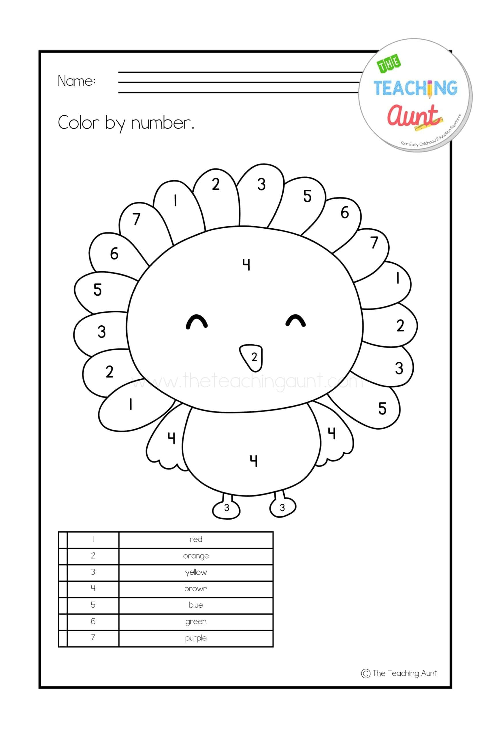 Thanksgiving Worksheets For Preschool - The Teaching Aunt pertaining to Thanksgiving Pre-K Worksheets
