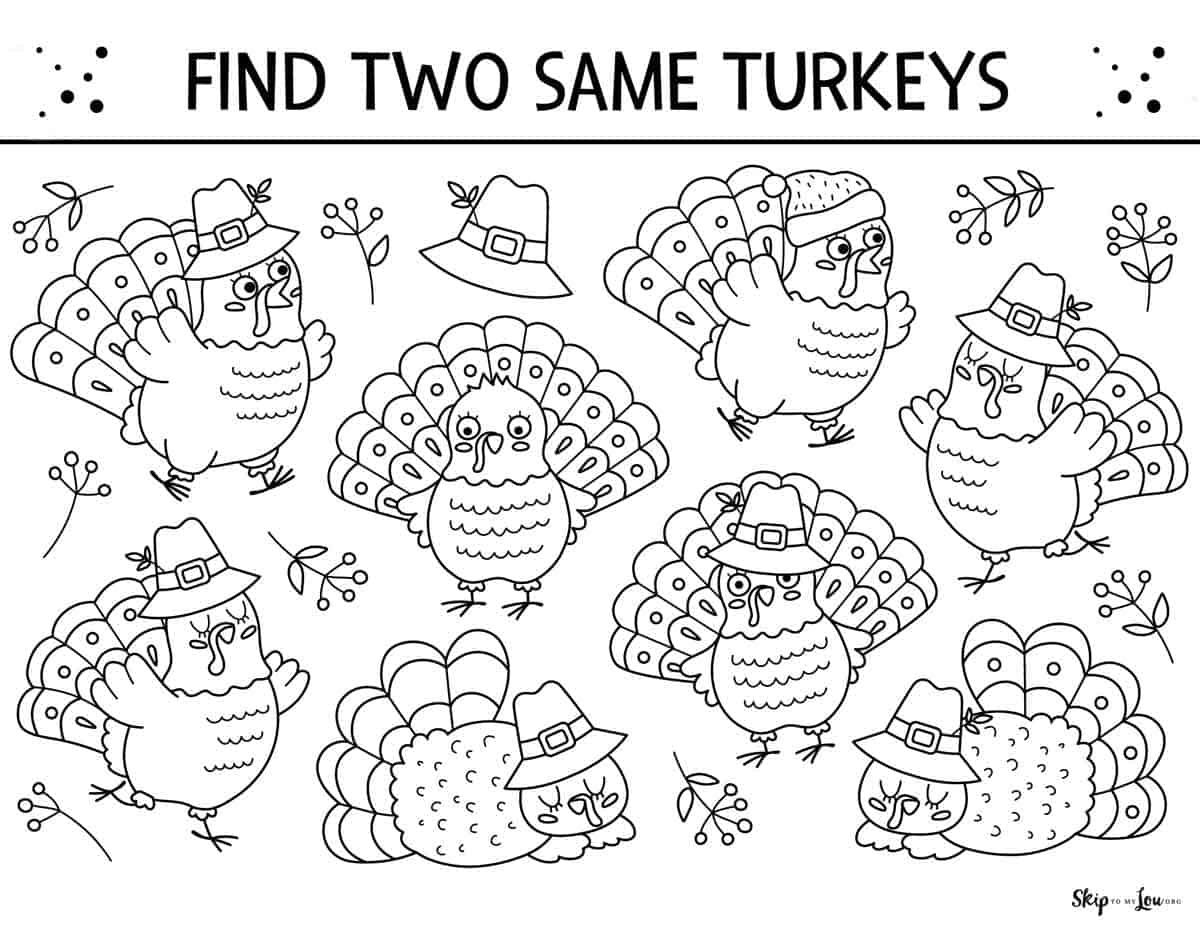Thanksgiving Worksheets | Skip To My Lou for Thanksgiving Fun Worksheets Free Printable