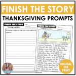 Thanksgiving Writing Activity Finish The Story Creative Writing Throughout Thanksgiving Creative Writing Worksheets