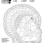 Turkey Colornumber Worksheets — #Teachkyag Inside Thanksgiving Turkey Math Worksheet