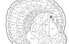 Turkey Colornumber Worksheets — #Teachkyag intended for Free Printable Thanksgiving Math Coloring Worksheets