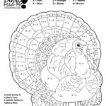Turkey Colornumber Worksheets — #Teachkyag With 5th Grade Thanksgiving Math Worksheets