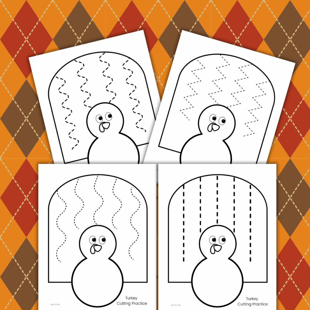 Turkey Cutting Skills Worksheets For Thanksgiving - Simply Full Of inside Thanksgiving Cutting Worksheets