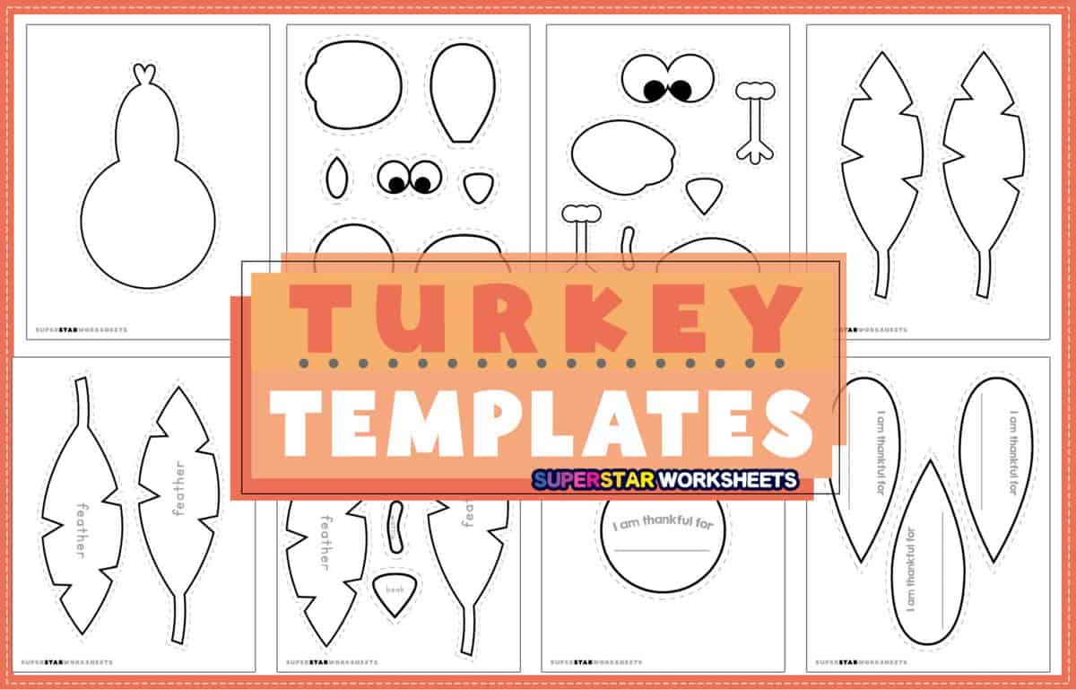 Turkey Templates (Free Printables) - Superstar Worksheets with regard to Thanksgiving Turkey Pattern Worksheets