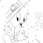 Tweety Thanksgiving Dot To Dot Printable Worksheet   Connect The Pertaining To Thanksgiving Dot To Dot Worksheets