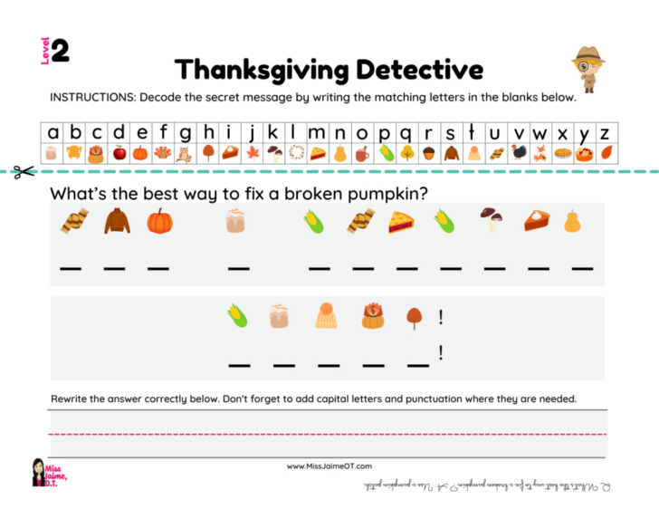 Thanksgiving Cryptogram Worksheet Thanksgiving Cryptogram Worksheet