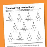 Worksheet Wednesday: Thanksgiving Math Riddle   Paging Supermom Within Thanksgiving Math Riddle Worksheet