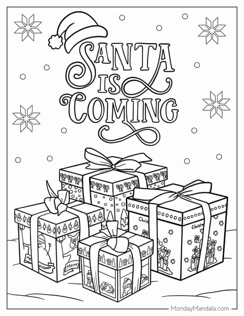1,000 Christmas Coloring Pages (Free Pdf Printables) within Free Printable Christmas Coloring Worksheets