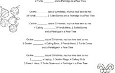 12 Days Of Christmas Activity – Worksheets Library throughout The Twelve Days Of Christmas Worksheets