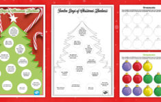 12 Days Of Christmas Kindness Worksheet For 6Th-8Th Grade pertaining to 12 Days Of Christmas Worksheets Answers