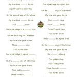 12 Days Of Christmas Worksheet   Worksheets Library Inside The 12 Days Of Christmas Worksheets