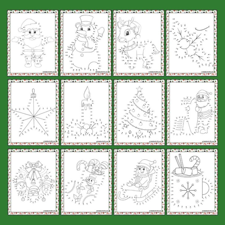 Free Christmas Connect the Dots Worksheets Printable