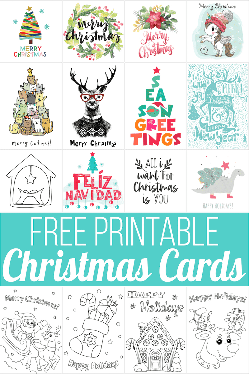 160 Free Printable Christmas Cards For 2025 inside Christmas Cards Worksheets Printable