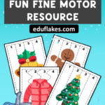 20 Pages Christmas Scissor Skills Fine Motor Center, Cutting Inside Christmas Fine Motor Worksheets