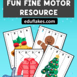 20 Pages Christmas Scissor Skills Fine Motor Center, Cutting Pertaining To Christmas Fine Motor Skills Worksheets