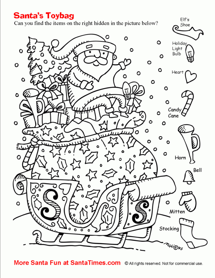 Hidden Pictures Christmas Worksheets Hidden Pictures Christmas Worksheets