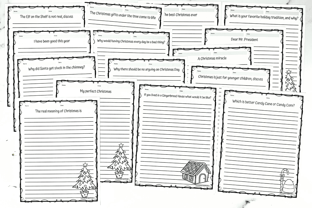 31 Free Christmas Writing Prompt Printables For Kids Aged 5-14 throughout Free Christmas Writing Prompts Worksheets