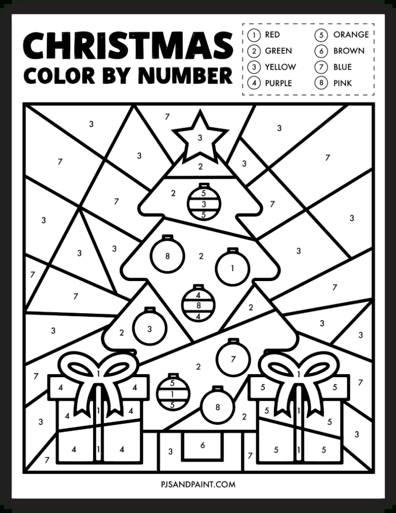38 Free Printable Christmas Games And Activities - Pjs And Paint within Color By Number Worksheets For Christmas