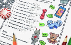 5 Fun Christmas Math Worksheets For Upper Elementary Classrooms for Christmas Shopping Problems with Tax and Discounts Worksheets Answers