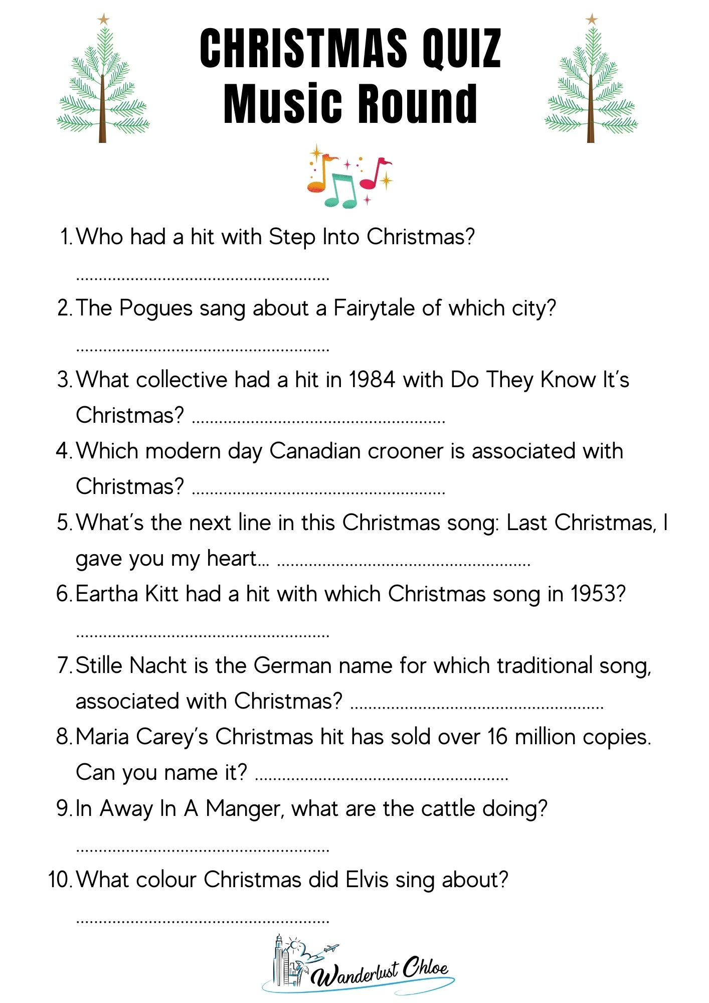 50 Christmas Quiz Questions + Printable Picture Rounds: 2025 regarding Christmas Carol Trivia Worksheets
