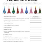 6Th Grade, 7Th Grade, 8Th Grade Christmas Riddle Worksheets, Middle School  Follow Directions, Homeschool Teenagers   Etsy With Following Directions Christmas Worksheets