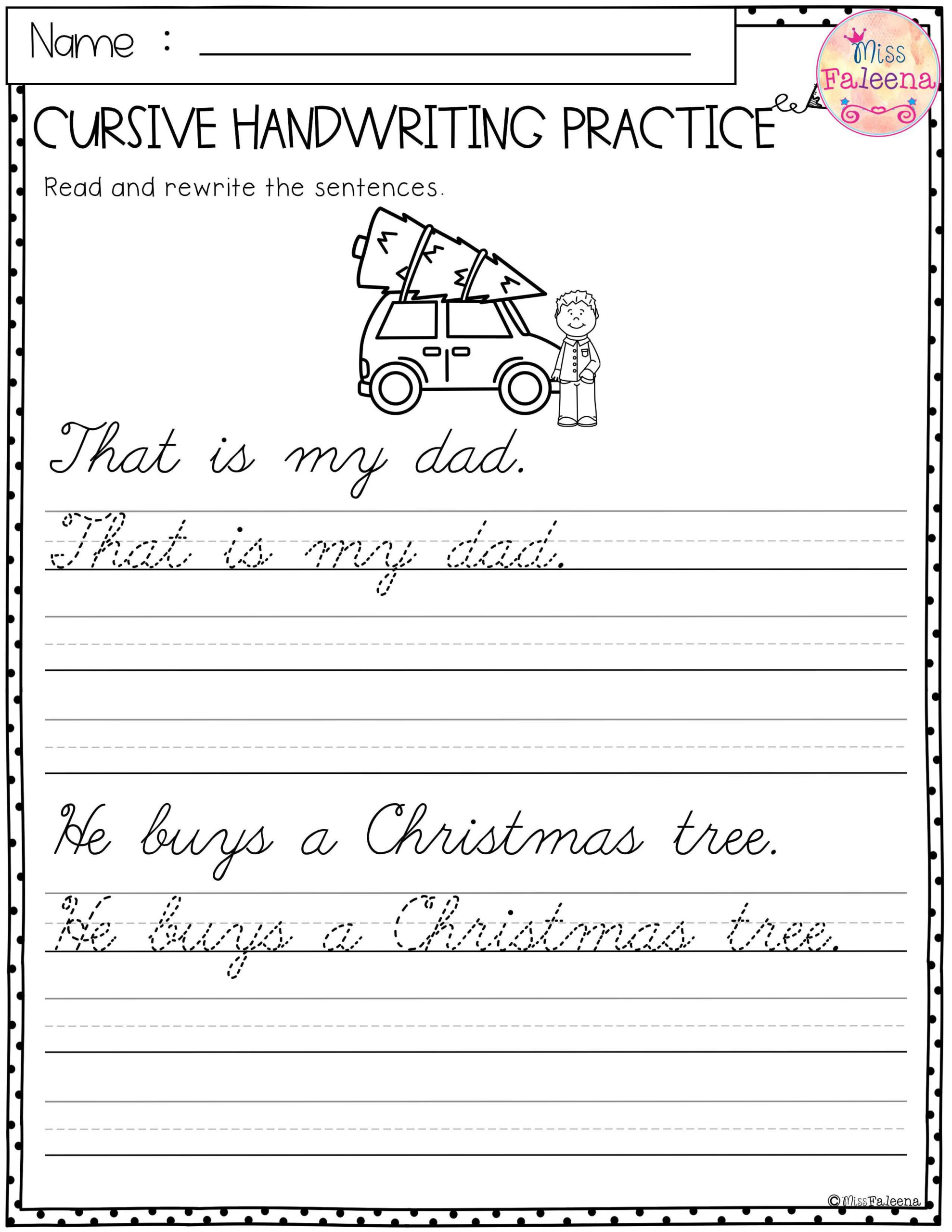 9 Cursive Handwriting Worksheets Ideas | Cursive Handwriting within Christmas Cursive Writing Worksheets