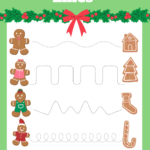 9 Free Christmas Gingerbread Man Worksheet Printables For 2025 In Christmas Line Tracing Worksheets