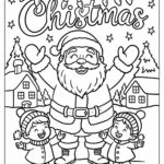 94 Santa Coloring Pages (Free Pdf Printables) With Merry Christmas Coloring Worksheets