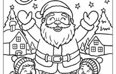94 Santa Coloring Pages (Free Pdf Printables) with Merry Christmas Coloring Worksheets