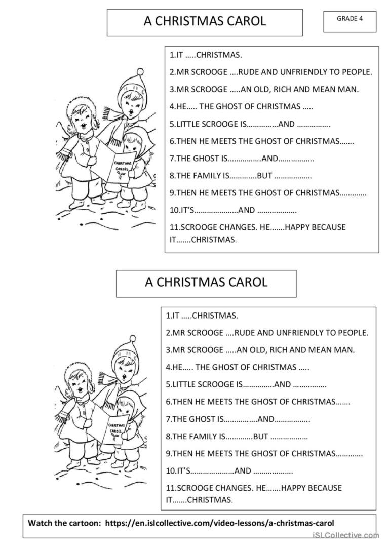 A Christmas Carol: English Esl Worksheets Pdf &amp;amp; Doc in A Christmas Carol Worksheets