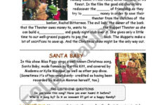 A Very Muppet Christmas - Esl Worksheetelderblossom for Muppets Christmas Carol Worksheets