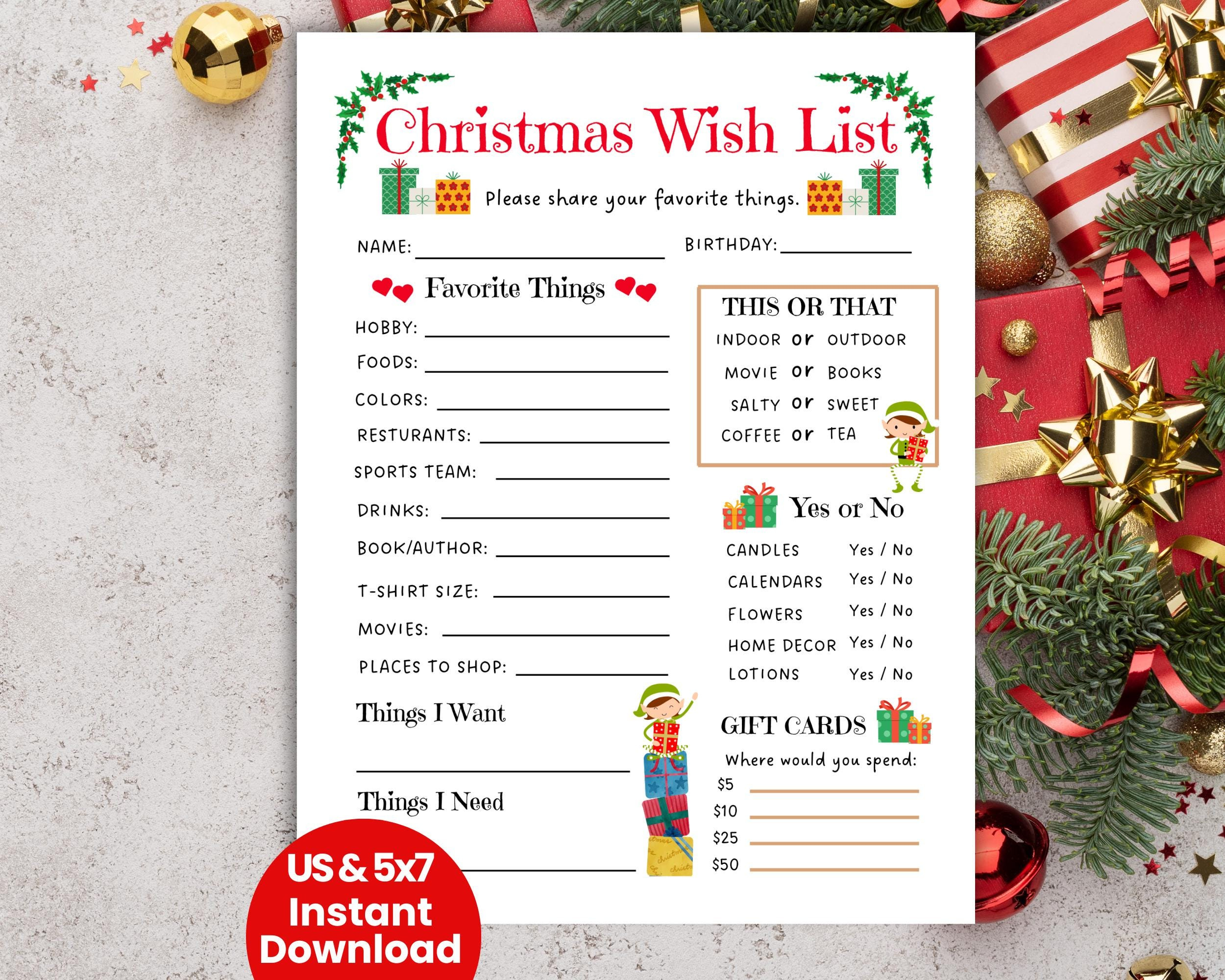 All About Me Christmas - Etsy within All About Me Christmas Worksheets