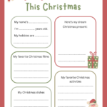All About Me This Christmas Worksheets   All About My Christmas In All About My Christmas Worksheets
