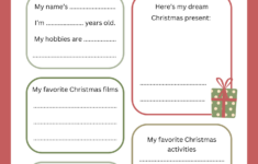 All About Me This Christmas Worksheets - All About My Christmas within My Favourite Christmas Present Worksheets